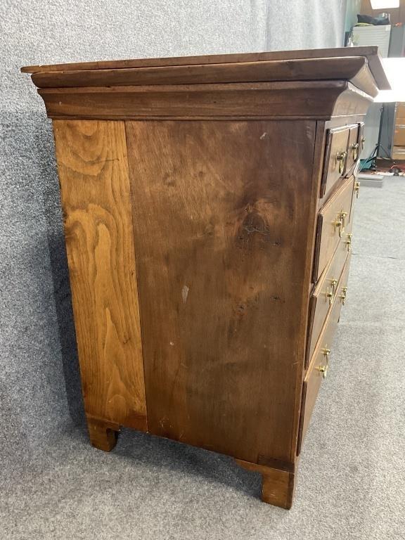 18th Century George III Oak Bachelor's Chest | Provincial Seven Drawer Dresser