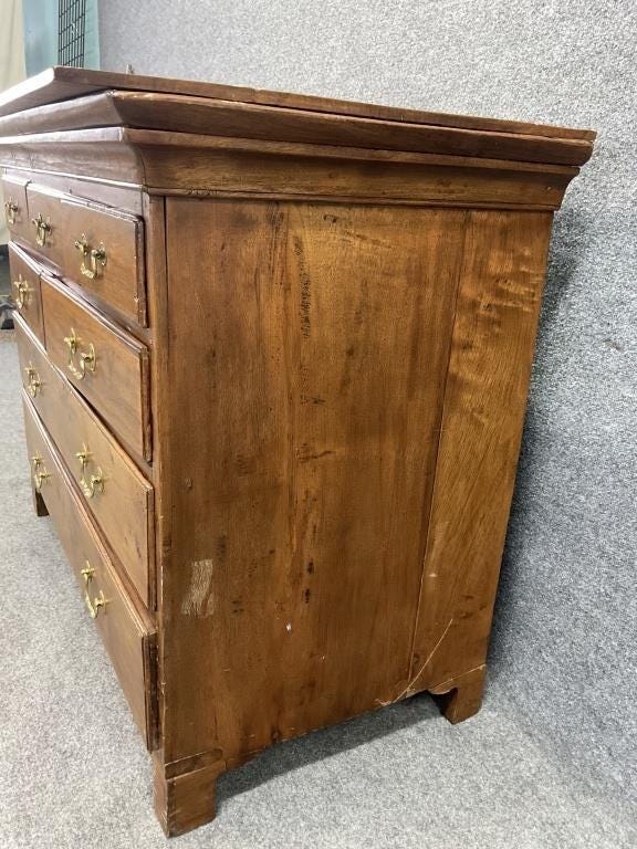 18th Century George III Oak Bachelor's Chest | Provincial Seven Drawer Dresser