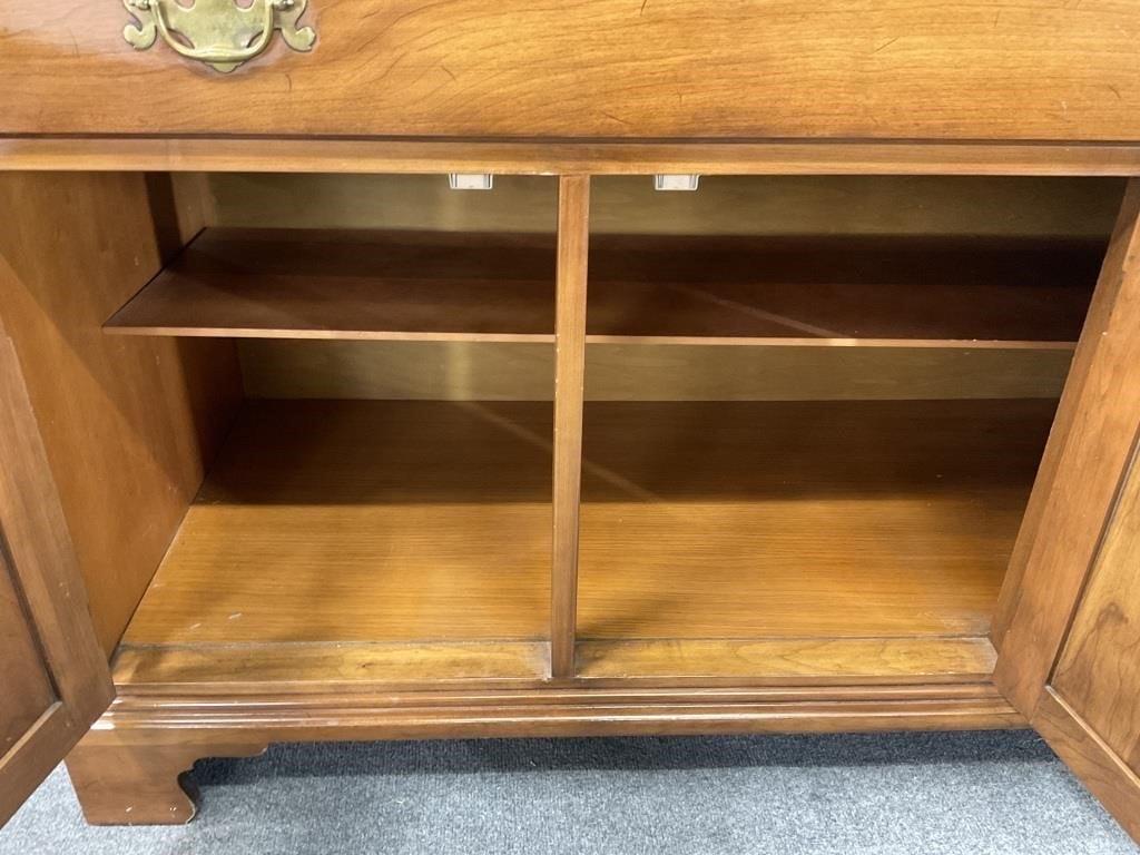 Henkel Harris Step Back China Cabinet | Vintage Virginia Hutch | Traditional Two Piece Display Cabinet