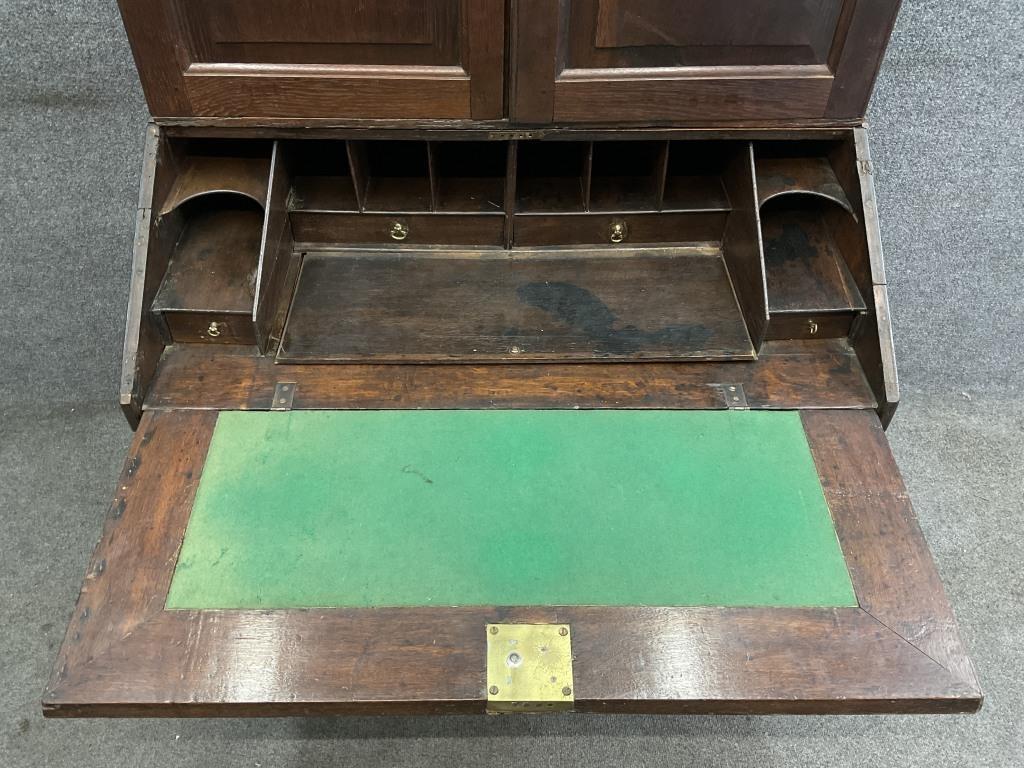 18th Century English Georgian Oak Secretary Bureau Bookcase, c. 1770s
