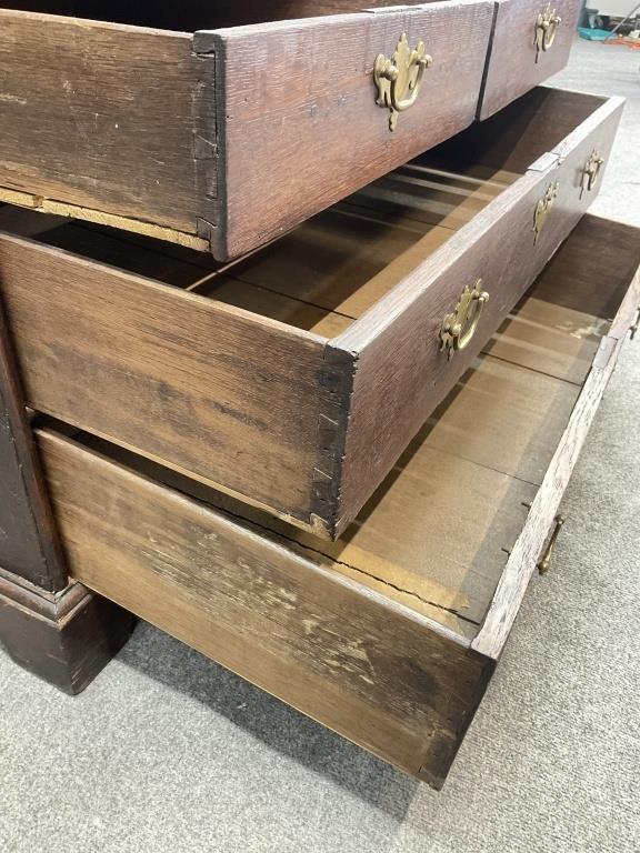 18th Century English Georgian Oak Secretary Bureau Bookcase, c. 1770s