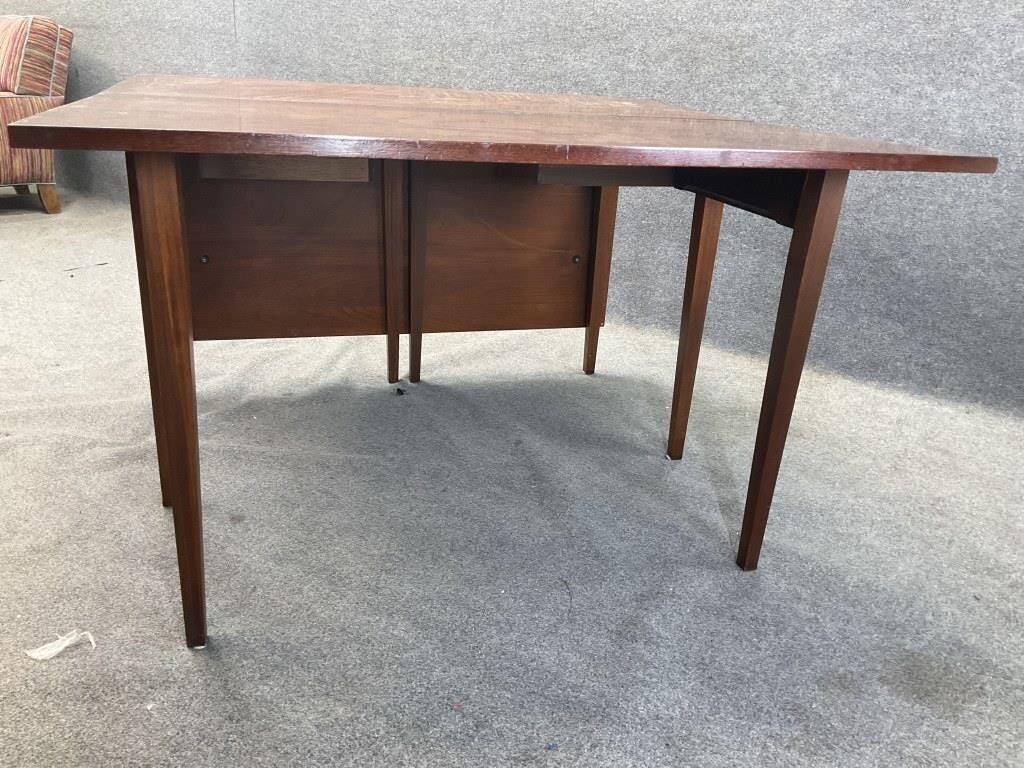 Antique Mahogany Drop Leaf Dining Table | 72" Expandable Dining Table, c. 1930