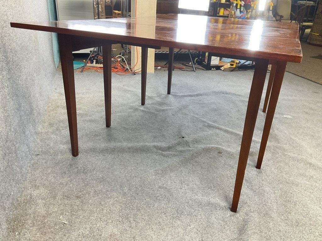 Antique Mahogany Drop Leaf Dining Table | 72" Expandable Dining Table, c. 1930