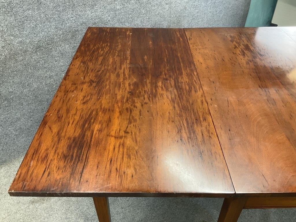 Antique Mahogany Drop Leaf Dining Table | 72" Expandable Dining Table, c. 1930