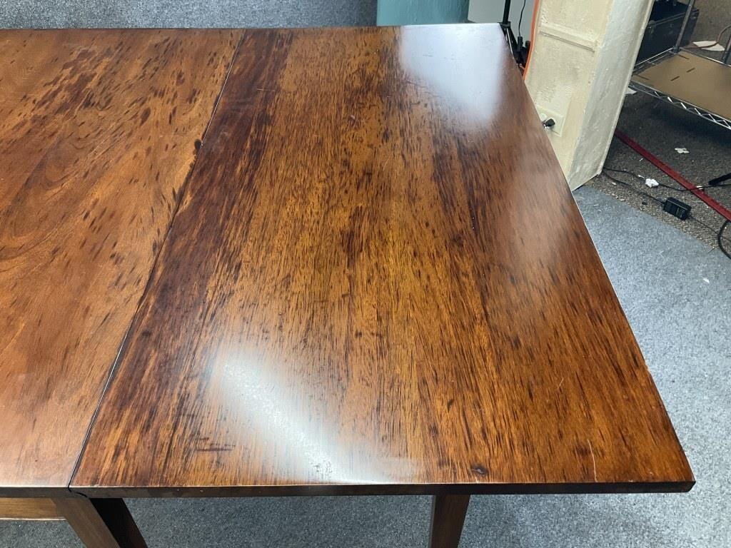 Antique Mahogany Drop Leaf Dining Table | 72" Expandable Dining Table, c. 1930