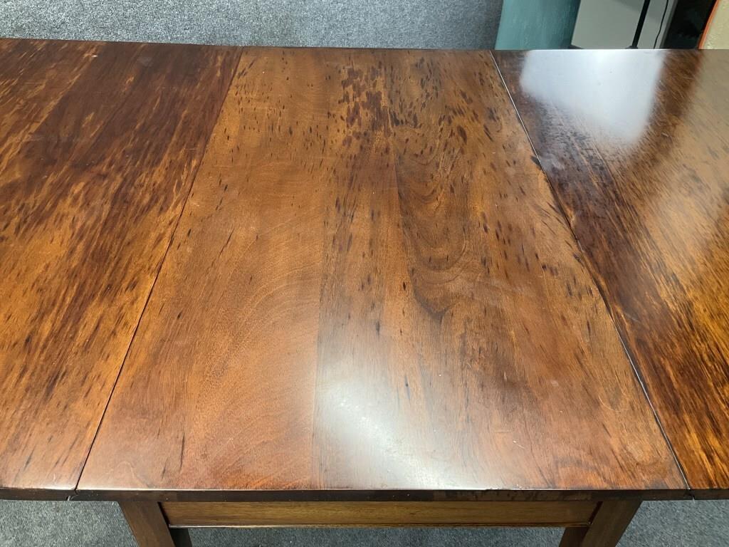 Antique Mahogany Drop Leaf Dining Table | 72" Expandable Dining Table, c. 1930