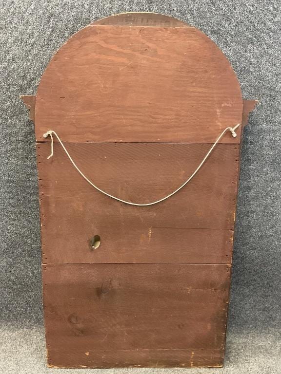 Antique Walnut Arched Wall Mirror | Burl Wood Dome Top Mirror | Architectural Traditional Mirror | Grandmillennial Decor