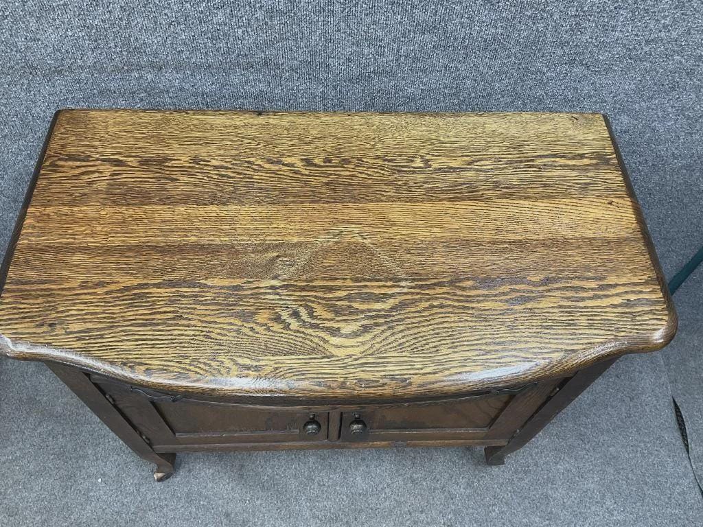 Antique Oak Sideboard Cabinet, Early 1900s Small Server, Dovetail Drawer, Arts & Crafts Bar Cabinet, Vintage Entryway Chest