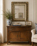 Antique Giltwood Mirror, Early 1900s Rococo Wall Mirror, Reticulated Gold Frame, Baroque French Style Mirror, 24 x 28