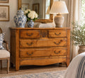 Michel Ferrand French Chest of Drawers, French Country Dresser, Solid Wood European Farmhouse Chest, Vintage Style Bedroom Furniture