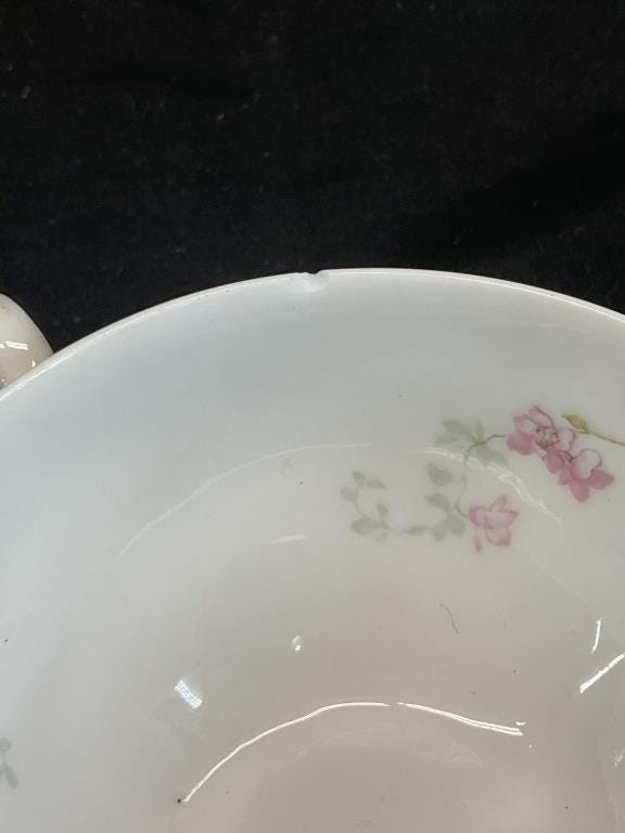 Antique Theodore Haviland Limoges France Schleiger 144 China | Pink Roses Floral Dinnerware | Plates Bowls Cups Saucers Serving Pieces